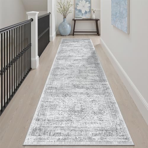 Runner Rug 2x7 Washable Non (Grey / 2' x 7' (Runner))