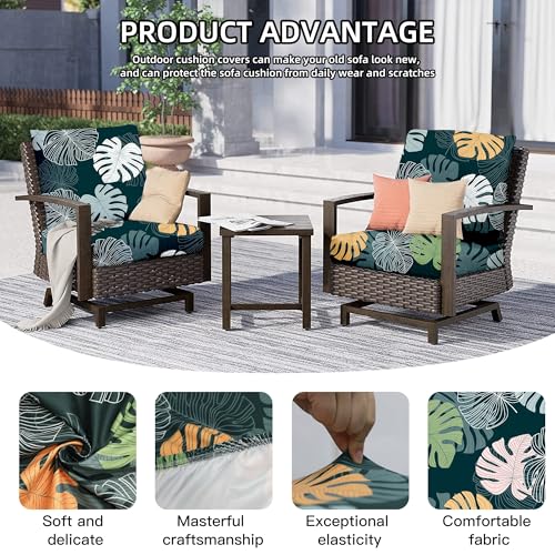 8Pcs Outdoor Cushion Covers (Green Charm. / 8PCS)