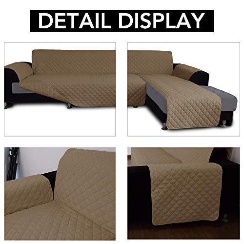 Sofa Slipcover L Shape Sofa Cover Sectional Couch Cover Furniture Protector Mat for Pets Dog Cat (X-Large / Camel/Camel)