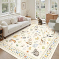 Cat 5x7 Area Rugs for Living Room (Cat Beige / 5' x 7' (Rectangular))