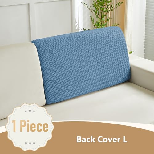 Couch Cushion Covers for Sofa Couch Covers Wear (Texture-blue / Large Back Cover)