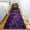 Fluffy Runner Rug for Bedroom Living Room (2' x 6' / Grape Purple)