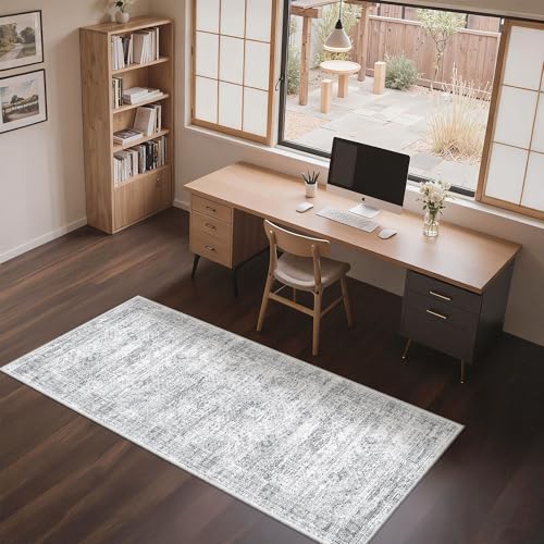 3x6 Runner Rug Non Slip (Grey/Ivory / 3' x 6' (Runner))