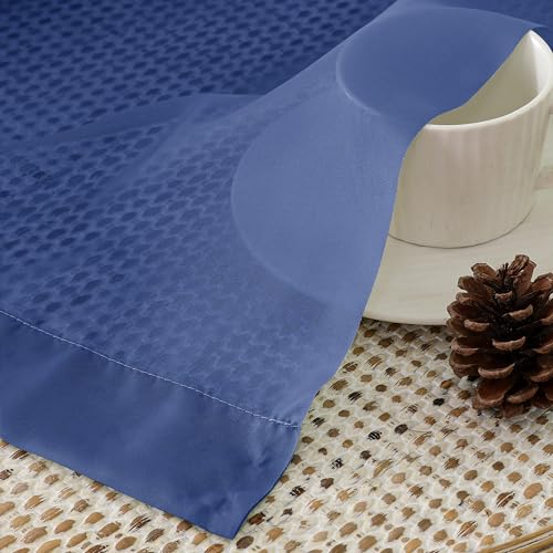 Royal Blue Sheer Curtains 63 Inches Long 2 Panels (Royal Blue / 42"W x 63"L (Pack of 2))