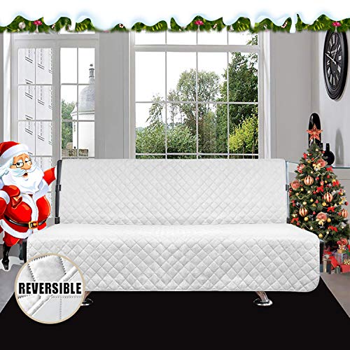 Reversible Couch Cover (White/White / Large Futon)