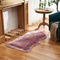 Ultra Soft Fluffy Shaggy Area Rug Faux Fur Rug Chair Cover Seat Pad Fuzzy Area Rug for Bedroom Floor Sofa Living Room (Light Purple / 2' x 4' (Sheepskin))