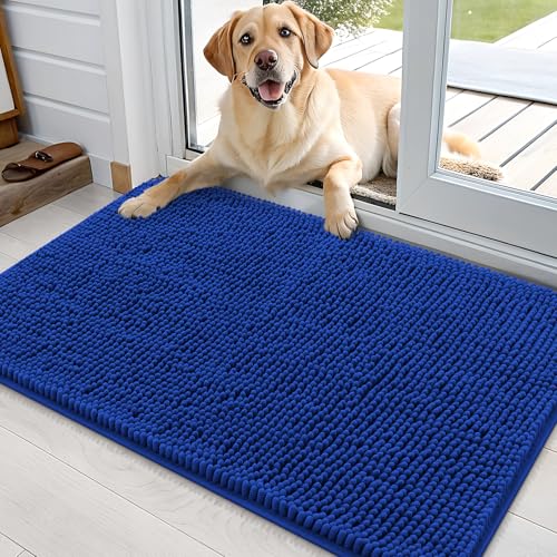 Dog Door Mat for Muddy Paws 36x24 (Royal Blue / 36" X 24")