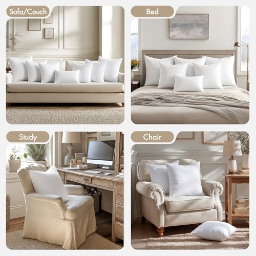 18x18 Pillow Inserts 4 Pack (18x18 Inch)