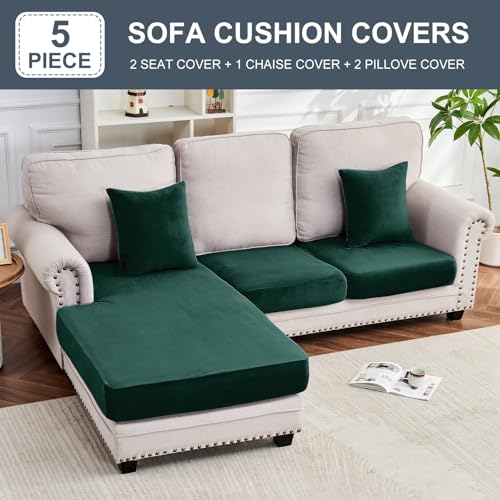 Couch Cover 3 (Christmas Green / 2 Seater + Chaise)