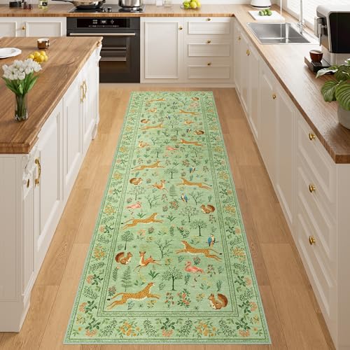 2x10 Rug for Hallway (Light Green(animal) / 2' x 10' (Rectangular))