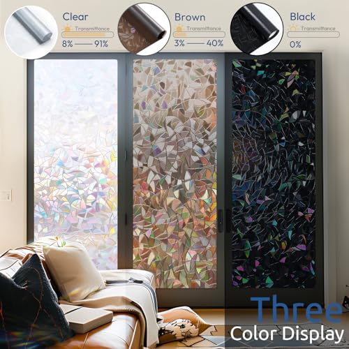 Rainbow Window Privacy Film (23.6" x 157.4" / Brown)