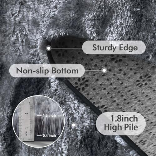 9x12 Ft Extra Large Shag Rugs for Living Room (Dg Grey 4sm02 / 9' X 12' (Rectangular))