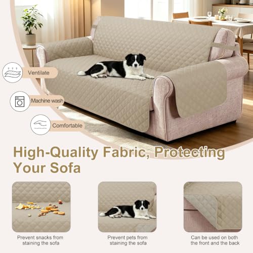 Oversized Sofa Cover for 3 Cushion (Sand/Beige / Sofa Xl - Xl Large (78"))