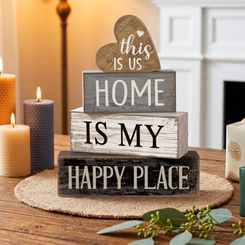 4 Pcs Farmhouse Table Decoration (Vivid Heart)