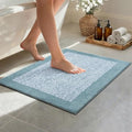 Bathroom Rugs 24x17 Non Slip Washable (Dusty Blue / 1'5" x 2' (Rectangular))