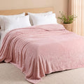 Fuzzy Plush Fleece Bed Blanket King Size (Dusty Pink / 104x90 IN)