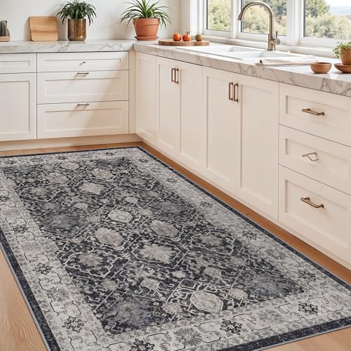 4x6 Living Room Area Rugs (4' x 6' (Rectangular) / Black/Navy)