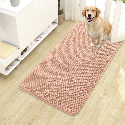 Dog Door Mat for Muddy Paws 40x24 (Peach / 40" X 24")