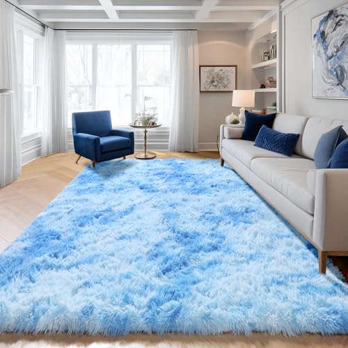 Area Rugs for Boys Bedroom Living Room (Sky Blue / 4' x 6' (Rectangular))