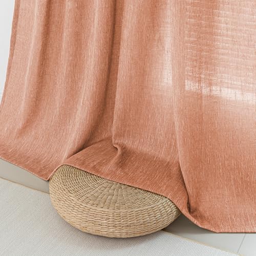 90 Inch Burnt Orange Curtains for Living Room (50"W x 90"L (Pack of 2) / Burnt Orange)