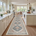 Hallway Runner Rug 2'6''x12' Kitchen Runners Vintage (Navy Blue / 2'6" x 12' (Runner))