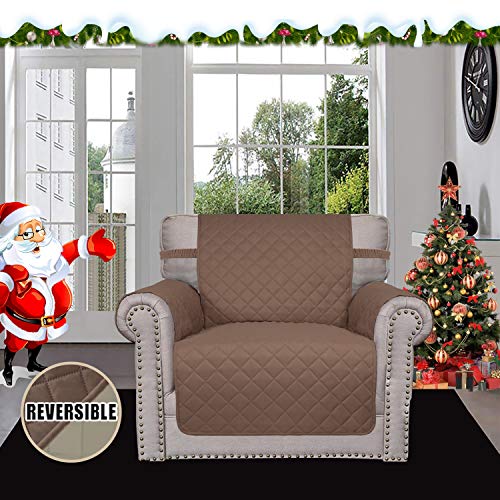 Reversible Couch Cover (Brown/Beige / Small Chair)