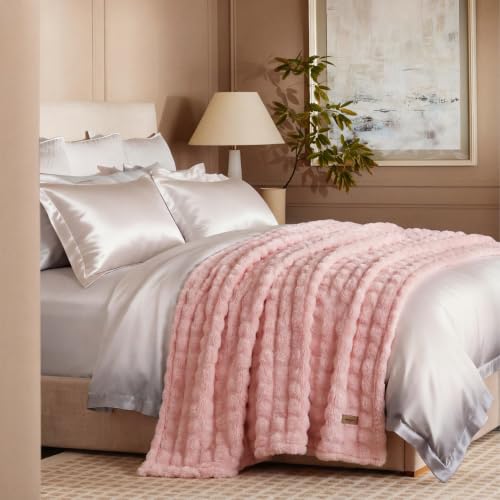 Cloud Bubble King Throw Blanket for Bed (Pink / King (108" X 90"))