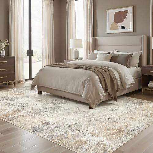 6x9 Washable Area Rug (Golden Grey / 6' x 9' (Rectangular))