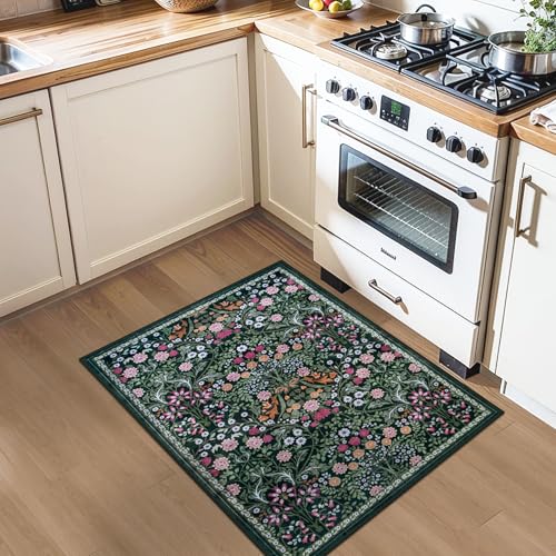 2x3 Small Entryway Rug (Dark Green / 2' x 3' (Rectangular))