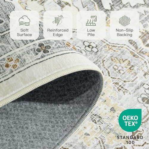 3x5 Taupe Grey Rugs for Bedroom Living Room (Sunflower Grey/Taupe / 3' x 5' (Rectangular))