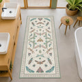 Washable Non Slip Bathroom Runner Rug 2x5 (2' x 5' (Runner) / Beige Green)