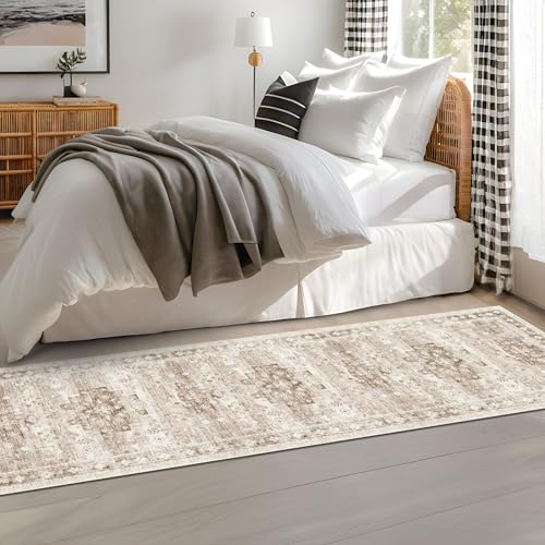 Boho 2x8 Long Runner Rugs for Hallway (2' x 8' (Runner) / Latte / Beige)