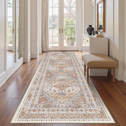 3x10 Runner Rug Non Slip Washable Hallway Runner (Orange / 3' x 10' (Runner))