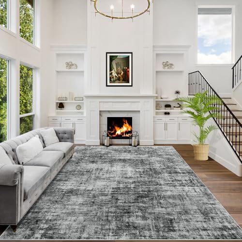 9x12 Area Rugs for Living Room (Black / 9' x 12' (Rectangular))