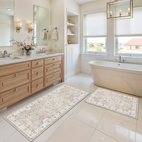 4 Pieces Kitchen Rug Set (2x3+2x4+2x5+2x6 / Beige)