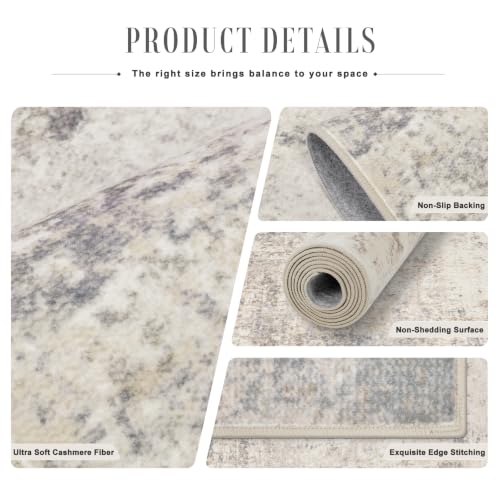 Area Rug Living Room (Grey Beige Brown / 3' x 5' (Rectangular))