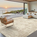 Washable Area Rug 8x10 Large Soft Living Room Rugs Light Brown (Light Brown / 8' x 10' (Rectangular))