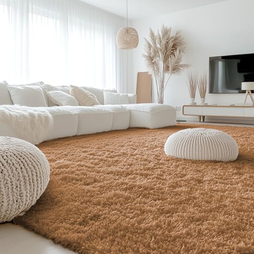 9x12 Machine Washable Large Area Rugs for Living Room (9x12 Ft / Khaki)
