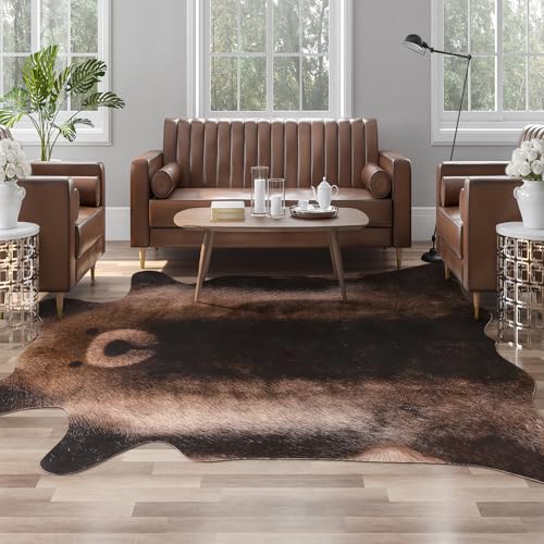 Premium Bear Print Rug (6'3" x 7' (Irregular) / Classic Bear)