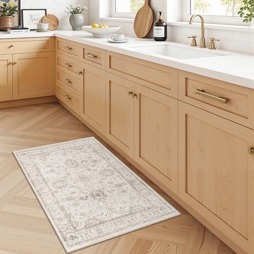 2x3 Washable Rugs for Entryway (Brown/Ivory / 2' x 3' (Rectangular))