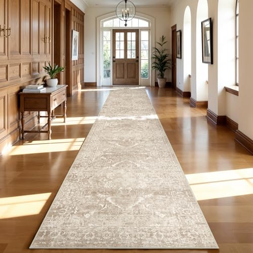 3x20 Washable Runner Rug (Natural Beige / 3x20)
