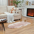 Ultra Soft Fluffy Shaggy Area Rug Faux Fur Rug Chair Cover Seat Pad Fuzzy Area Rug for Bedroom Floor Sofa Living Room (Pink / 2' x 4' (Sheepskin))