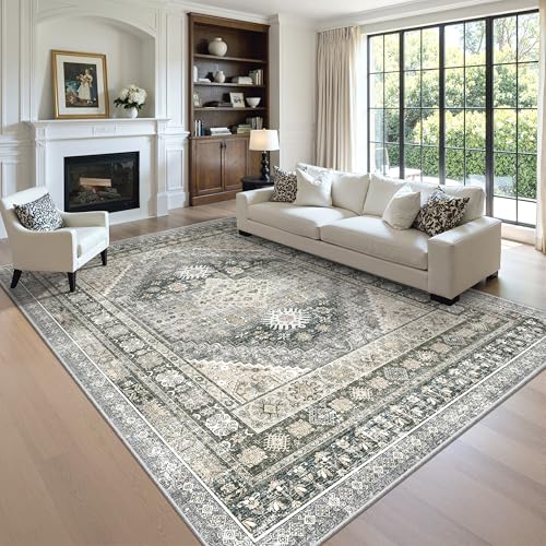 8x10 Area Rugs for Living Room (Wheat/Charcoal / 8' x 10' (Rectangular))