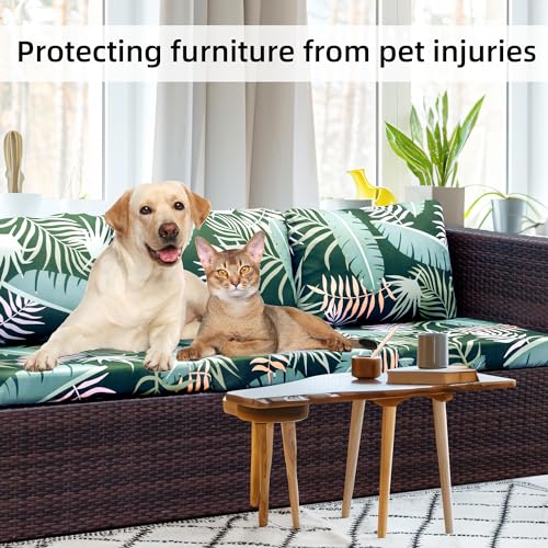 8 Pcs Outdoor Cushion Covers (Green Forest / 8PCS)