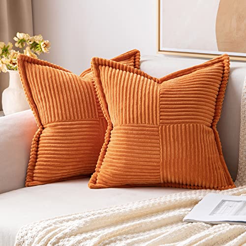 Fall Orange Decorative Throw Pillow Covers for Couch 18x18 Inch (Orange / 18" x 18" (Pack of 2))