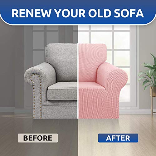 Stretch Chair Sofa Slipcover (Dusty Pink / Small)