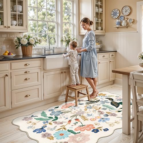 4x6 Living Room Area Rugs (4' x 6' (Rectangular) / Cream/Floral)