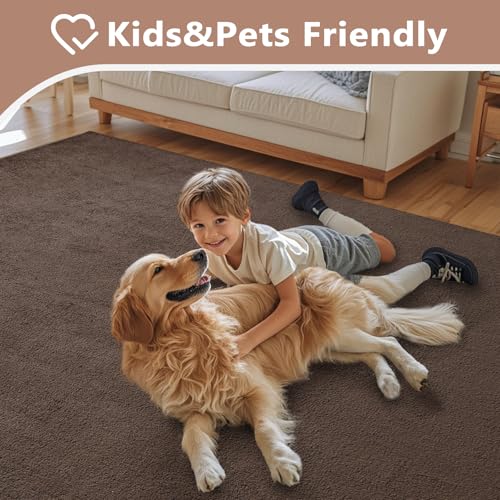 5x7 Pure Brown Area Rug Non (12 Pure Brown / 5' x 7' (Rectangular))