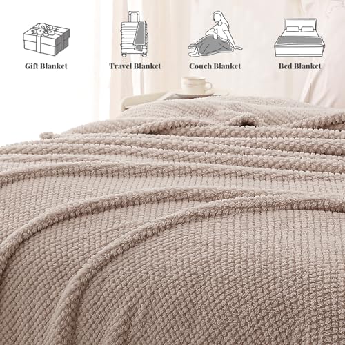 Soft Fleece Twin Size Bed Blanket (Camel / Twin(60x80 In))