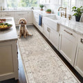 Hallway Washable Runner Rug (2' x 10' (Rectangular) / Beige)